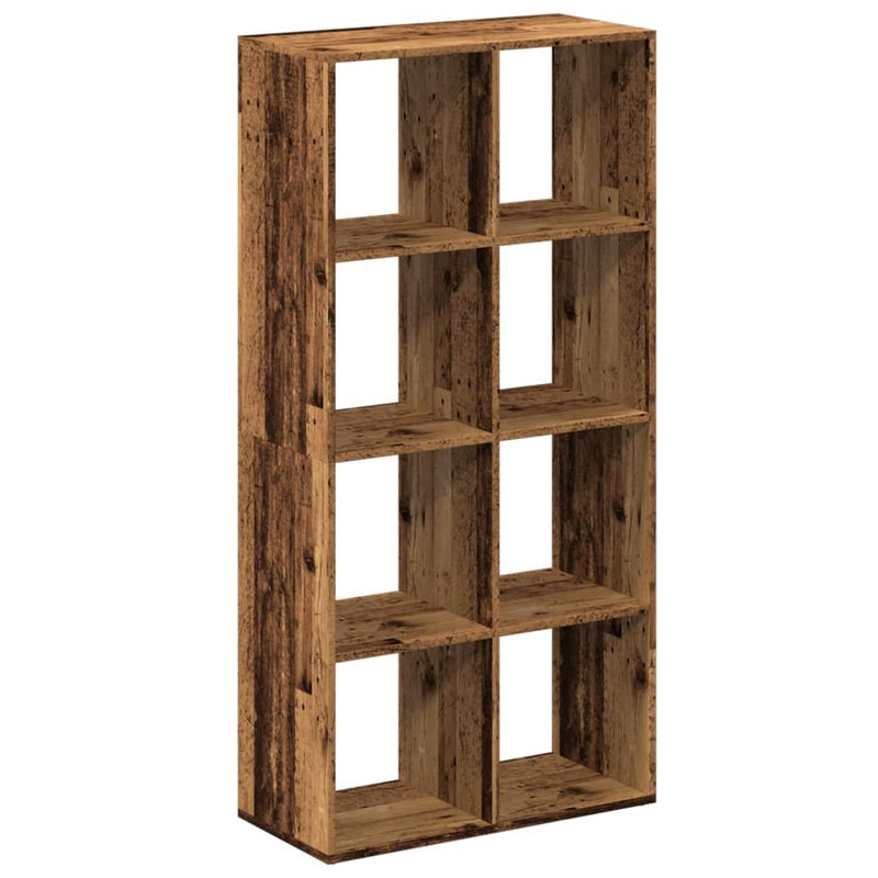vidaXL antik fa színű fa térelválasztó könyvespolc 69,5x29x137,5 cm