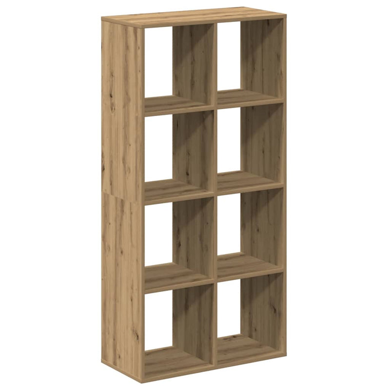 vidaXL kézműves tölgy színű fa elválasztó könyvespolc 69,5x29x137,5 cm
