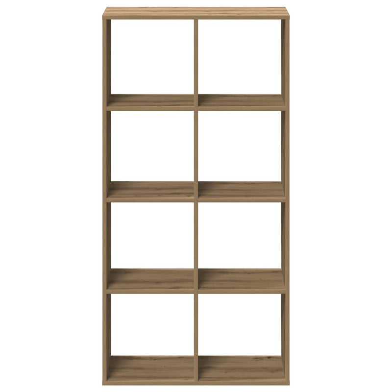 vidaXL kézműves tölgy színű fa elválasztó könyvespolc 69,5x29x137,5 cm