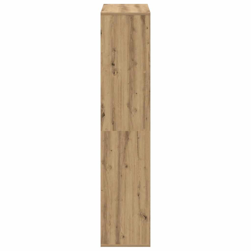 vidaXL kézműves tölgy színű fa elválasztó könyvespolc 69,5x29x137,5 cm