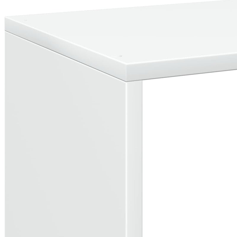vidaXL fehér szerelt fa térelválasztó könyvespolc 102x29x103,5 cm