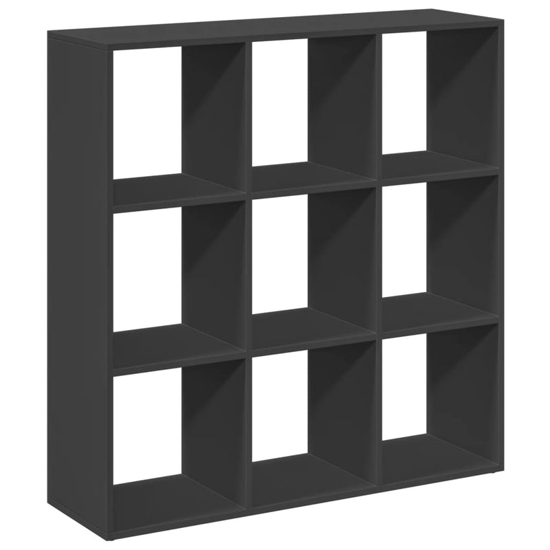 vidaXL fekete szerelt fa térelválasztó könyvespolc 102x29x103,5 cm