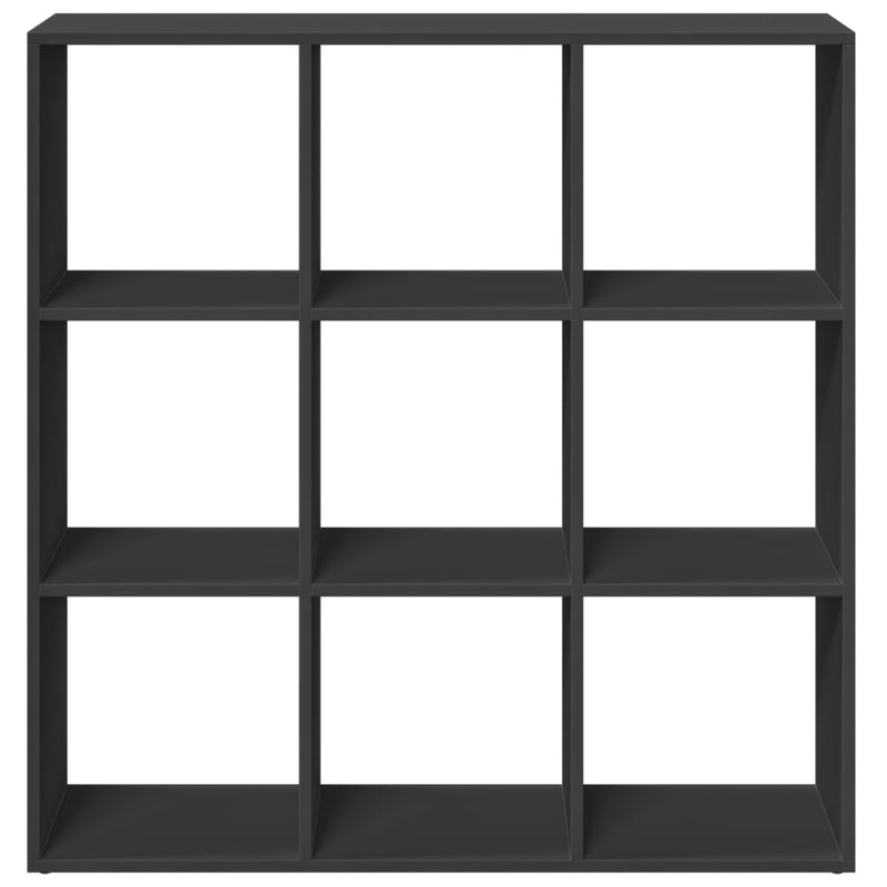 vidaXL fekete szerelt fa térelválasztó könyvespolc 102x29x103,5 cm