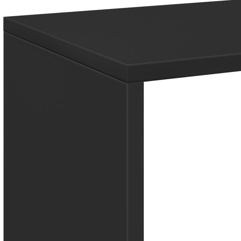 vidaXL fekete szerelt fa térelválasztó könyvespolc 102x29x103,5 cm