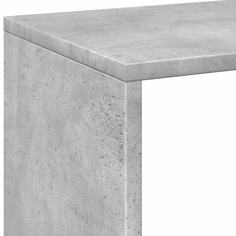 vidaXL betonszürke szerelt fa elválasztó könyvespolc 102x29x103,5 cm