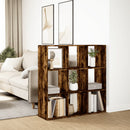 vidaXL füstös tölgy szerelt fa elválasztó könyvespolc 102x29x103,5 cm