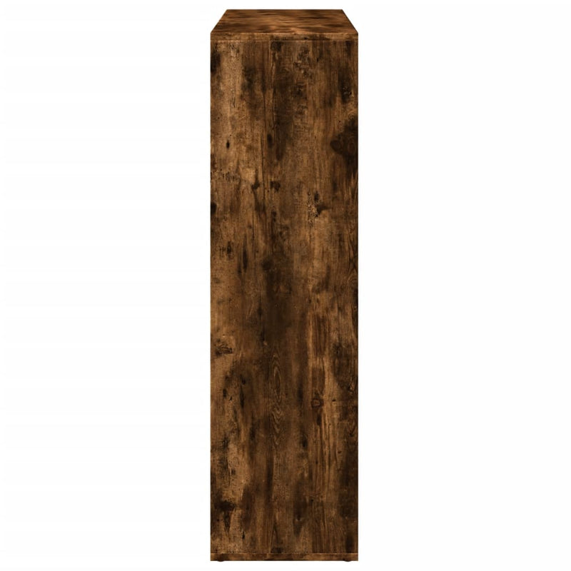 vidaXL füstös tölgy szerelt fa elválasztó könyvespolc 102x29x103,5 cm