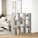 vidaXL szürke sonoma szerelt fa elválasztó könyvespolc 102x29x103,5cm