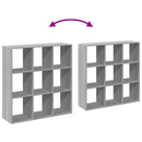 vidaXL szürke sonoma szerelt fa elválasztó könyvespolc 102x29x103,5cm