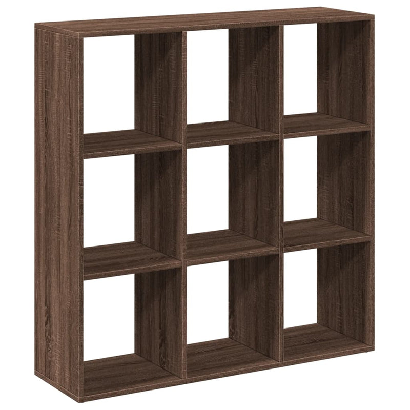 vidaXL barna tölgy szerelt fa elválasztó könyvespolc 102x29x103,5 cm