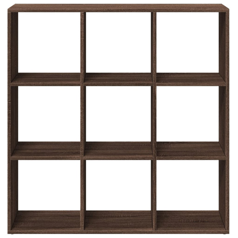 vidaXL barna tölgy szerelt fa elválasztó könyvespolc 102x29x103,5 cm