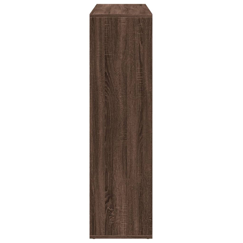 vidaXL barna tölgy szerelt fa elválasztó könyvespolc 102x29x103,5 cm