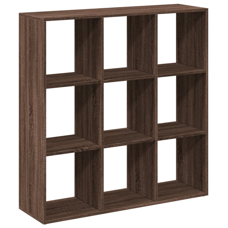 vidaXL barna tölgy szerelt fa elválasztó könyvespolc 102x29x103,5 cm
