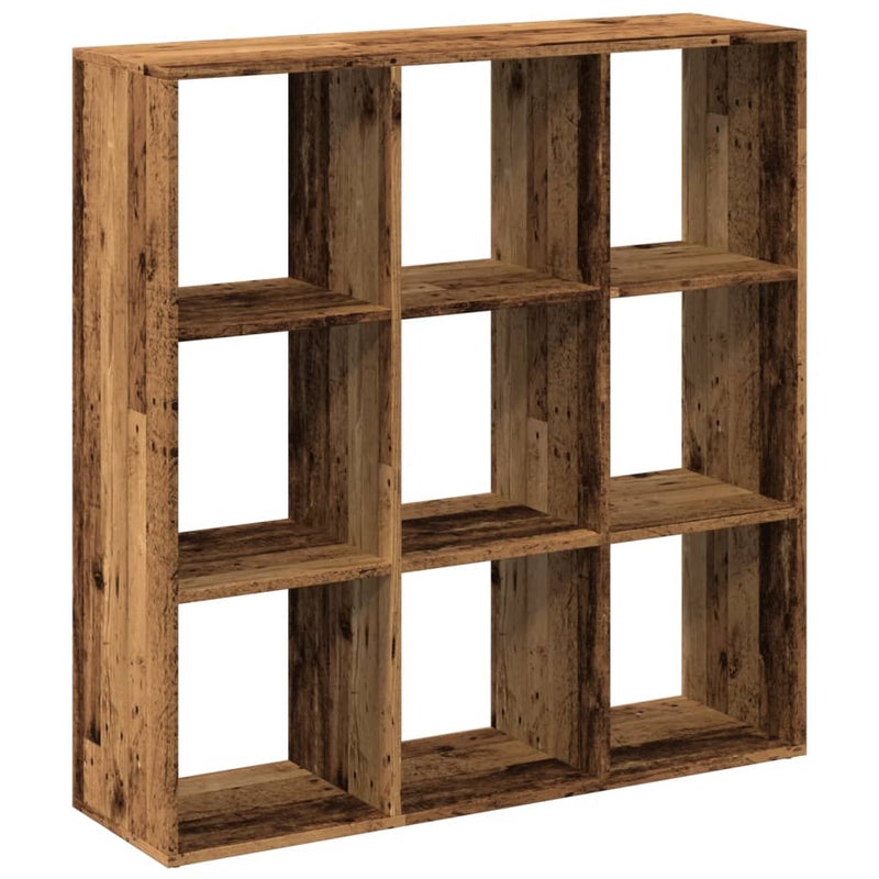 vidaXL antik fa színű fa térelválasztó könyvespolc 102x29x103,5 cm