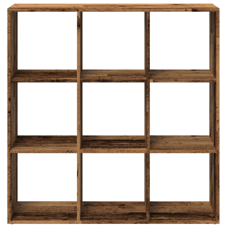 vidaXL antik fa színű fa térelválasztó könyvespolc 102x29x103,5 cm
