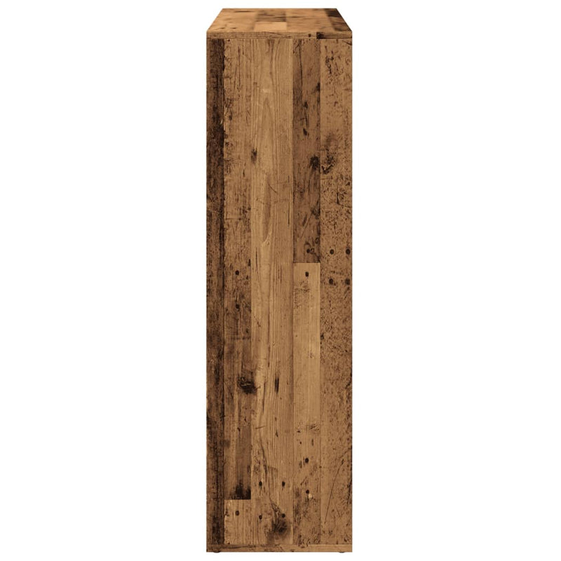 vidaXL antik fa színű fa térelválasztó könyvespolc 102x29x103,5 cm