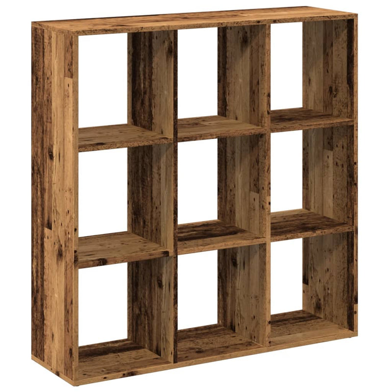 vidaXL antik fa színű fa térelválasztó könyvespolc 102x29x103,5 cm
