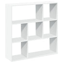 vidaXL fehér szerelt fa térelválasztó könyvespolc 102x29x103,5 cm