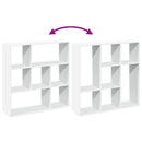 vidaXL fehér szerelt fa térelválasztó könyvespolc 102x29x103,5 cm