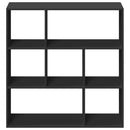 vidaXL fekete szerelt fa térelválasztó könyvespolc 102x29x103,5 cm