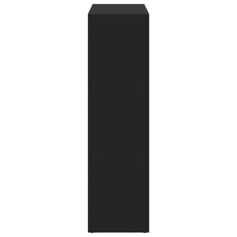 vidaXL fekete szerelt fa térelválasztó könyvespolc 102x29x103,5 cm