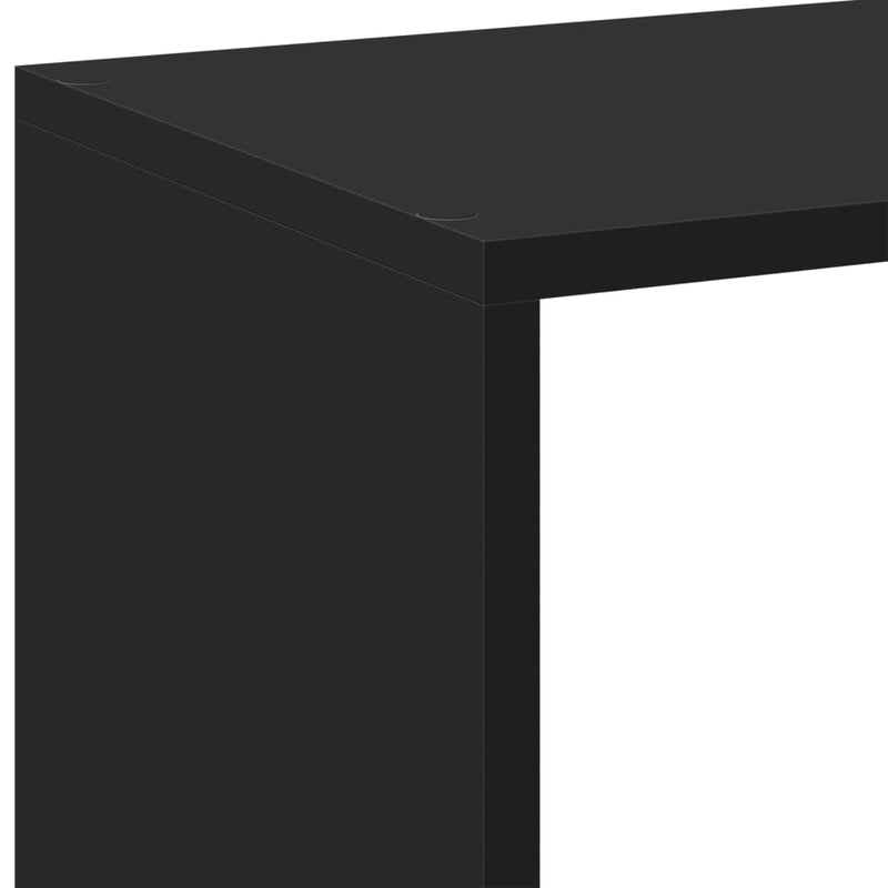 vidaXL fekete szerelt fa térelválasztó könyvespolc 102x29x103,5 cm