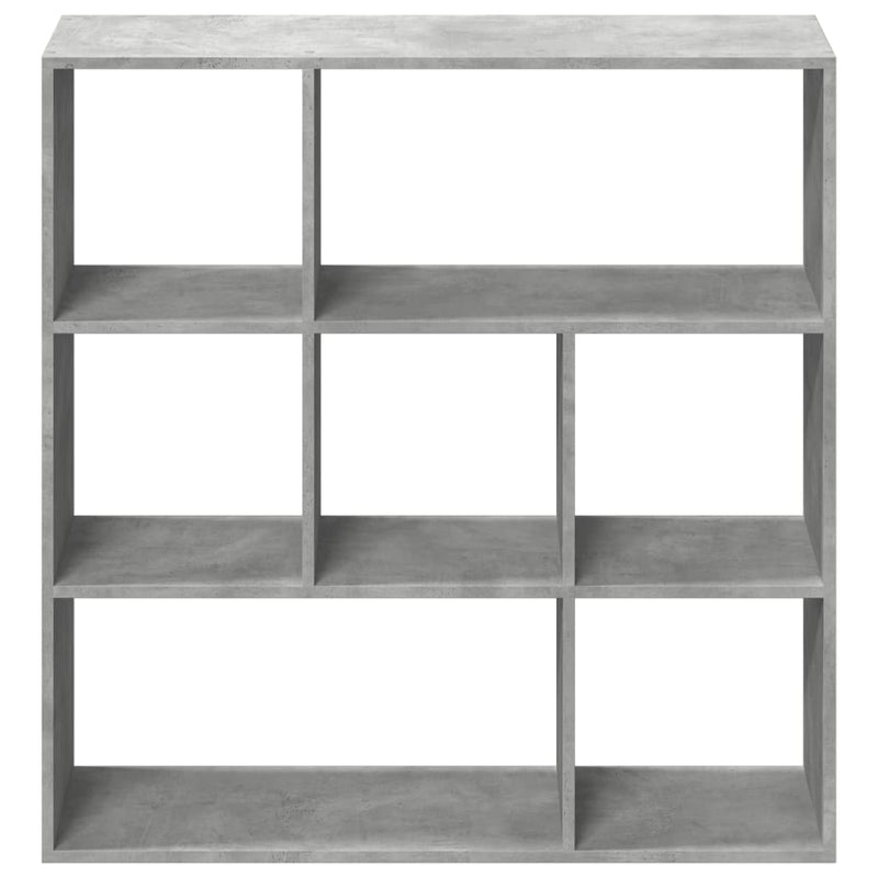vidaXL betonszürke szerelt fa elválasztó könyvespolc 102x29x103,5 cm