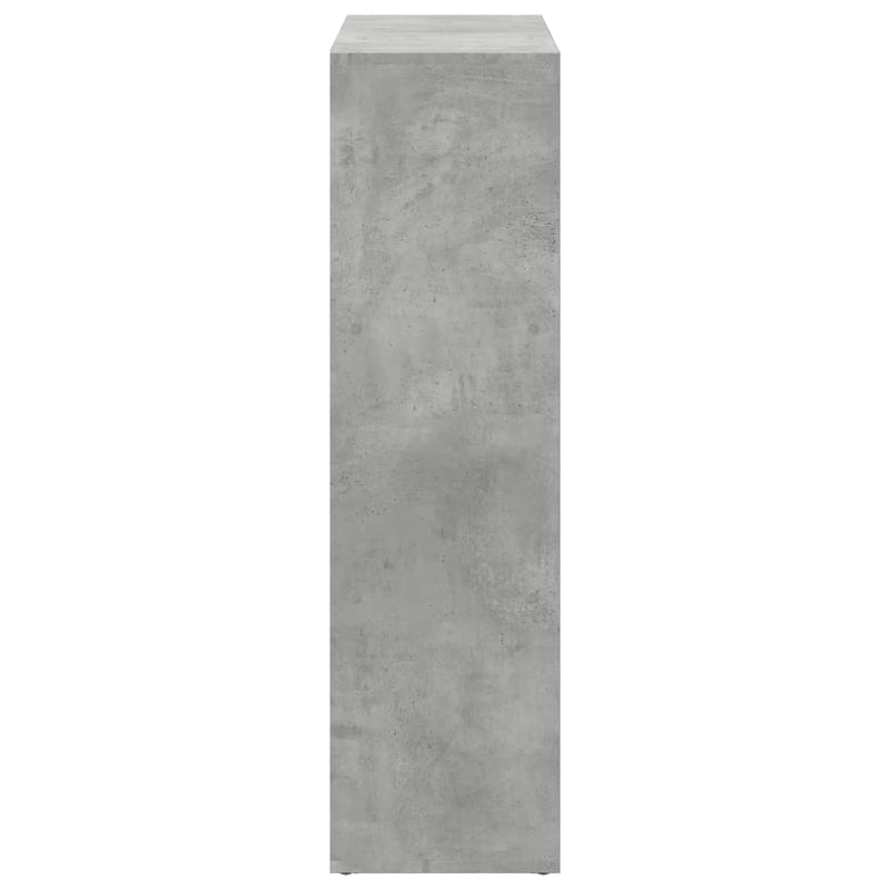 vidaXL betonszürke szerelt fa elválasztó könyvespolc 102x29x103,5 cm