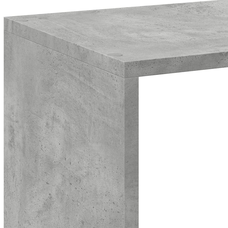 vidaXL betonszürke szerelt fa elválasztó könyvespolc 102x29x103,5 cm