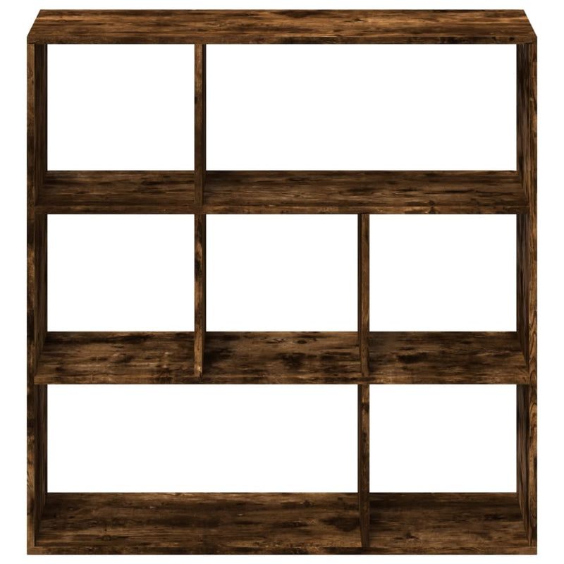 vidaXL füstös tölgy szerelt fa elválasztó könyvespolc 102x29x103,5 cm