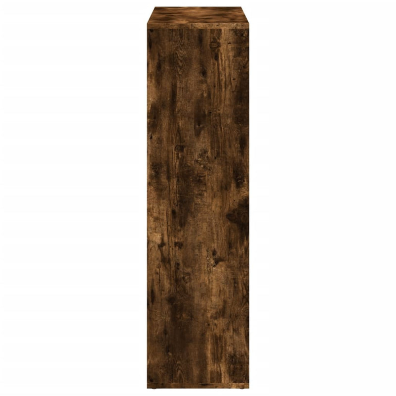 vidaXL füstös tölgy szerelt fa elválasztó könyvespolc 102x29x103,5 cm