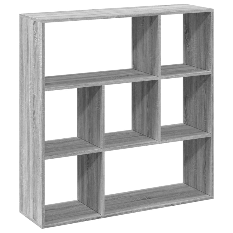 vidaXL szürke sonoma szerelt fa elválasztó könyvespolc 102x29x103,5cm