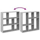 vidaXL szürke sonoma szerelt fa elválasztó könyvespolc 102x29x103,5cm