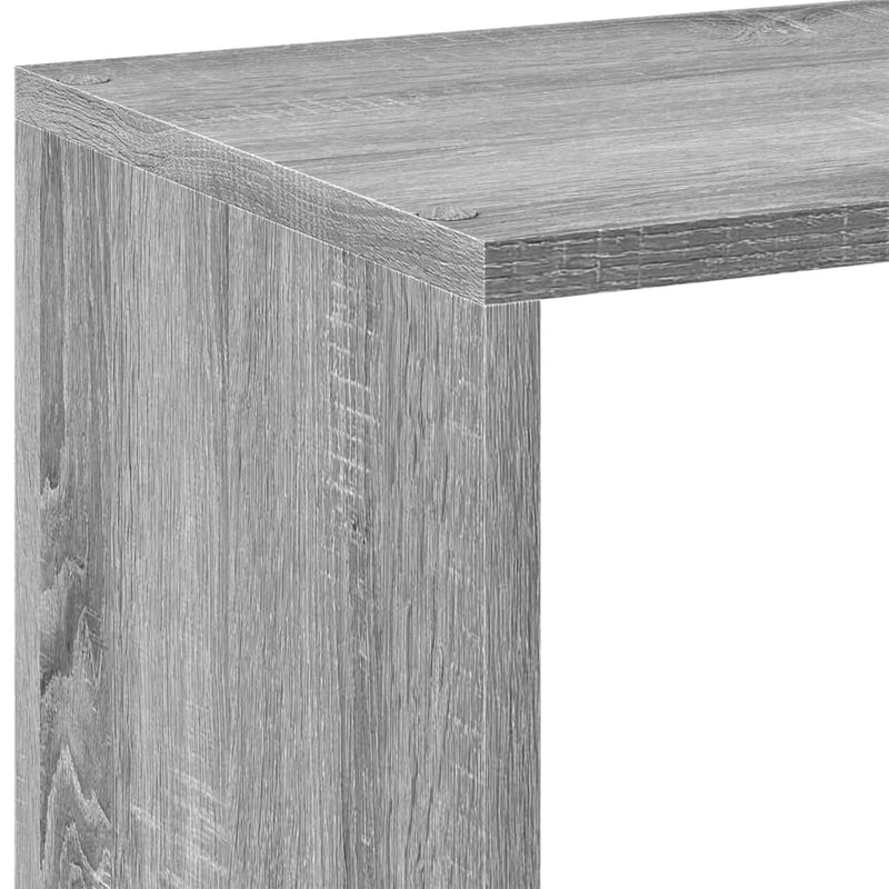 vidaXL szürke sonoma szerelt fa elválasztó könyvespolc 102x29x103,5cm
