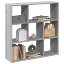 vidaXL szürke sonoma szerelt fa elválasztó könyvespolc 102x29x103,5cm