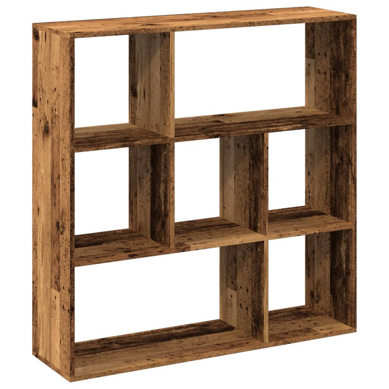 vidaXL antik fa színű fa térelválasztó könyvespolc 102x29x103,5 cm