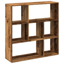 vidaXL antik fa színű fa térelválasztó könyvespolc 102x29x103,5 cm