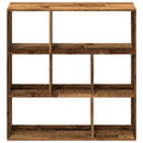 vidaXL antik fa színű fa térelválasztó könyvespolc 102x29x103,5 cm