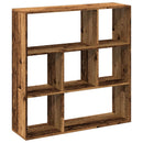 vidaXL antik fa színű fa térelválasztó könyvespolc 102x29x103,5 cm
