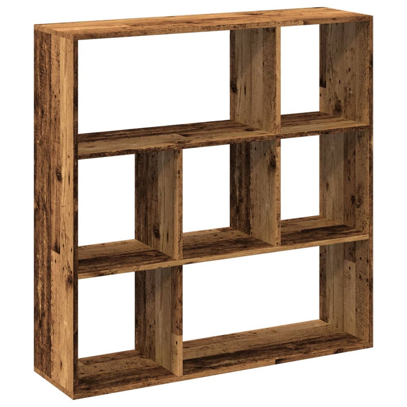 vidaXL antik fa színű fa térelválasztó könyvespolc 102x29x103,5 cm