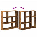 vidaXL antik fa színű fa térelválasztó könyvespolc 102x29x103,5 cm