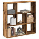 vidaXL antik fa színű fa térelválasztó könyvespolc 102x29x103,5 cm