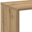 vidaXL kézműves tölgy színű fa elválasztó könyvespolc 102x29x103,5 cm