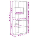 vidaXL sonoma tölgy szerelt fa elválasztó könyvespolc 67x25x161,5 cm