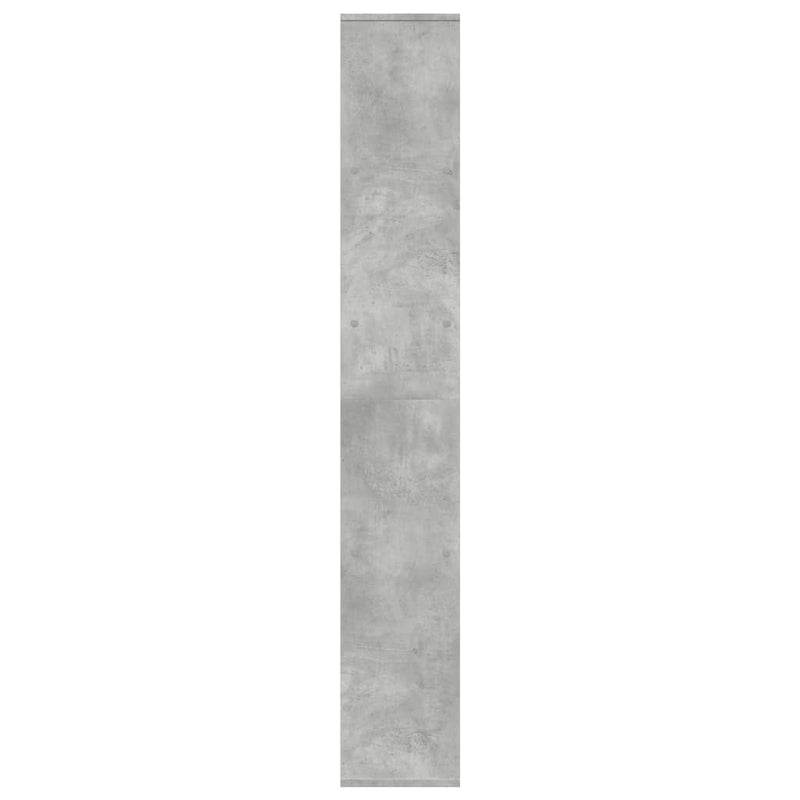 vidaXL betonszürke szerelt fa elválasztó könyvespolc 67x25x161,5 cm