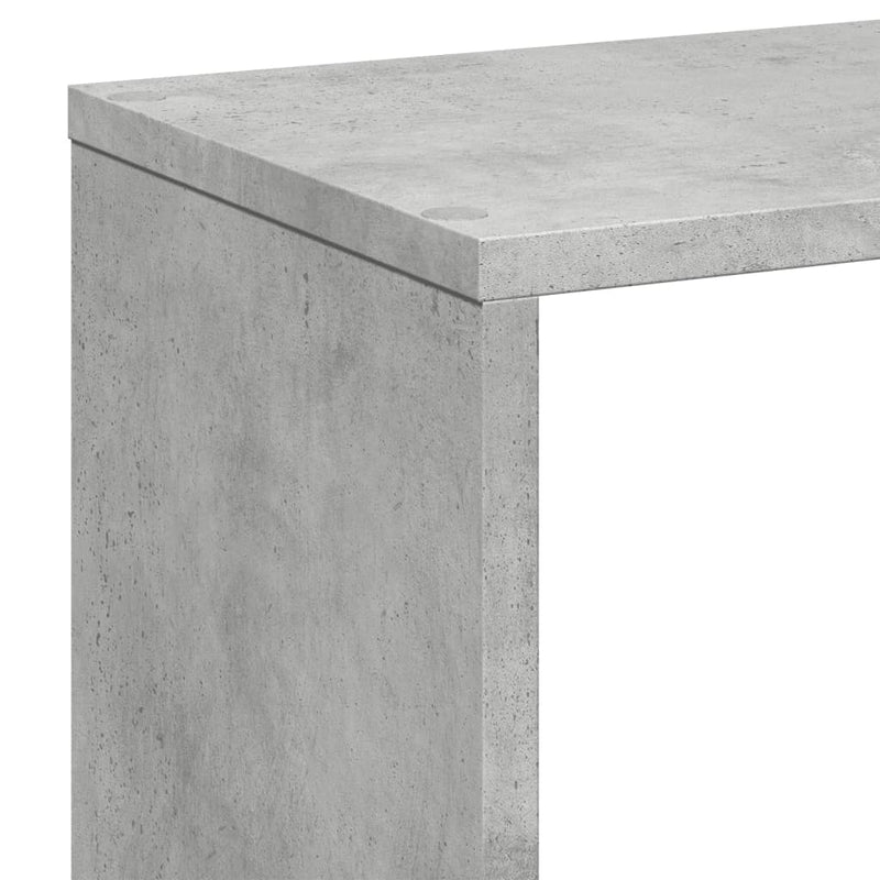 vidaXL betonszürke szerelt fa elválasztó könyvespolc 67x25x161,5 cm