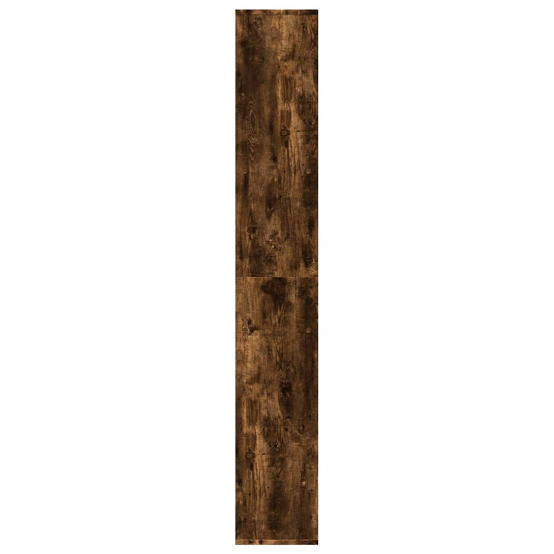vidaXL füstös tölgy szerelt fa elválasztó könyvespolc 67x25x161,5 cm