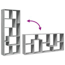 vidaXL szürke sonoma szerelt fa elválasztó könyvespolc 67x25x161,5 cm