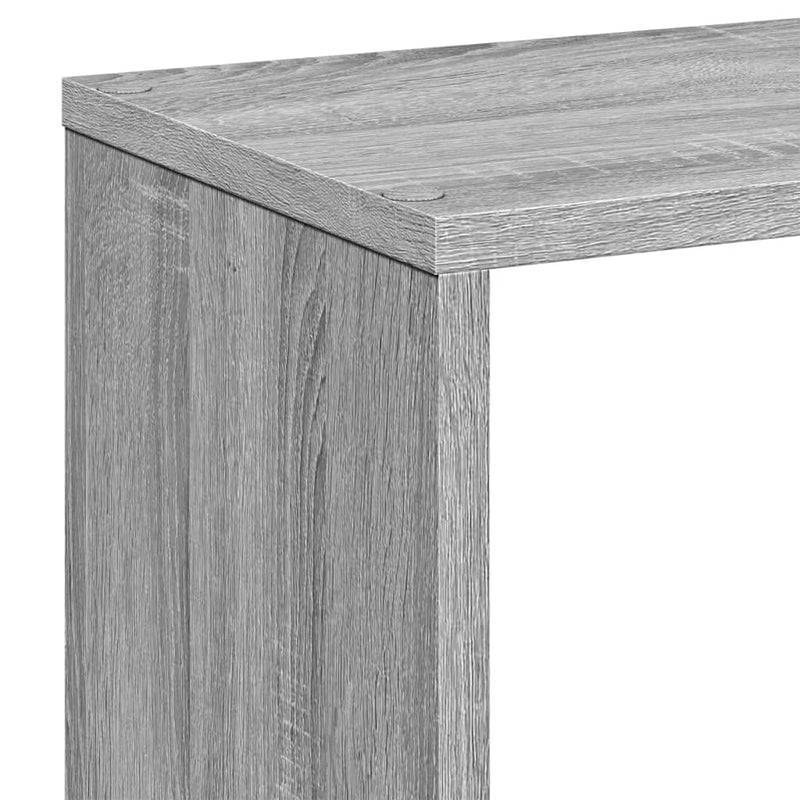 vidaXL szürke sonoma szerelt fa elválasztó könyvespolc 67x25x161,5 cm