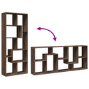 vidaXL barna tölgy szerelt fa elválasztó könyvespolc 67x25x161,5 cm